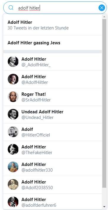 Nutzername Adolf Hitler